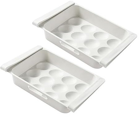 COLLBATH Cassetto Portauova Per Frigorifero Contenitori 12 Griglie Scatole Sottopensile Per Conservazione Uova