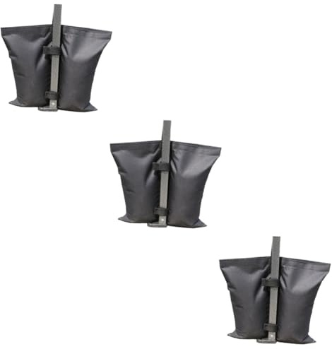 Toyvian 2 Piezas Saco de Arena pequeño Huella pabellón Carpa de Campamento Forma Playa Bolsas de Pesas Bolsas de Peso de Dosel Bolsas de Peso de la Tienda Sacos de Arena con Dosel Negro
