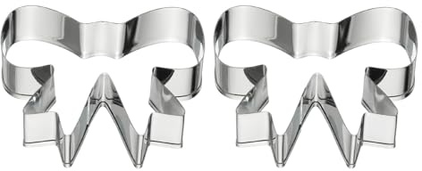 sourcing map Stainless Steel Bow Cookie Cutter, Biscuit Cutters for Birthday Party DIY Craft Baking Supplies