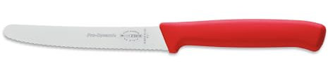 Friedr. - Cuchillo multiusos (hoja ondulada, 11 cm, mango de color rojo) Dick ProDynamic