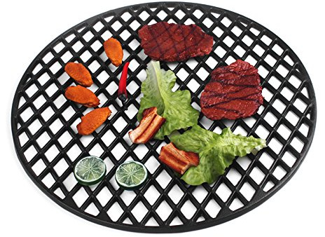 Gjuten grillgaller Ø 54,5 cm, emaljerat grillgaller massivt gjutjärn TOP-design inklusive handtag!