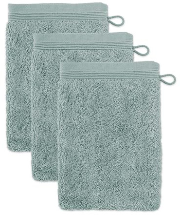 Möve Super fluffig tvättvante 15 x 20 cm 100% bomullste-set med 3
