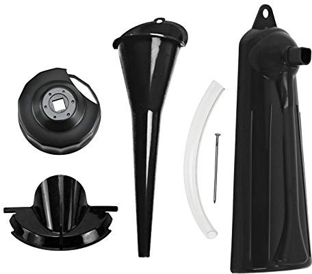 HDBUBALUS Lot 4 entonnoirs de vidange pour carter huile moto carter primaire kit entonnoir changement huile anti-goutte pour Harley Sportster XL883 Breakout FXSB Touring Softail Dyna Noir