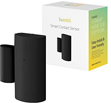 Hombli Smart Bluetooth Capteur de Contact avec Notifications Instantanées | Capteur de Porte et Fenêtre sans Fil Intelligent avec Fonction App | Compatible avec Google et Alexa | Installation Facile