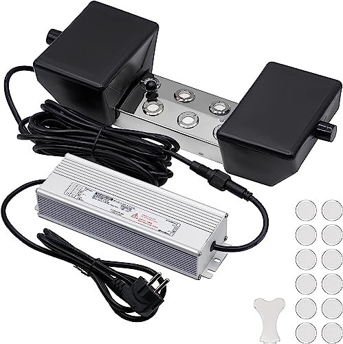 MOGOULUA Nebelmacher 6 Kopf Ultraschall Nebelgerät 5.5L/H mit 250W Wasserdichtem Netzteil Schweres Nebelgerät Innenhof Nebel Luftbefeuchter Teich Nebelgerät für Gartenbau Gewächshauslandschaft