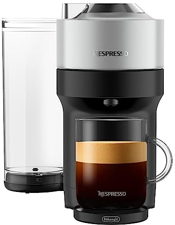 Nespresso Vertuo Pop+ Deluxe Coffee and Espresso Machine by De'Longhi, 120 Volts, Silver