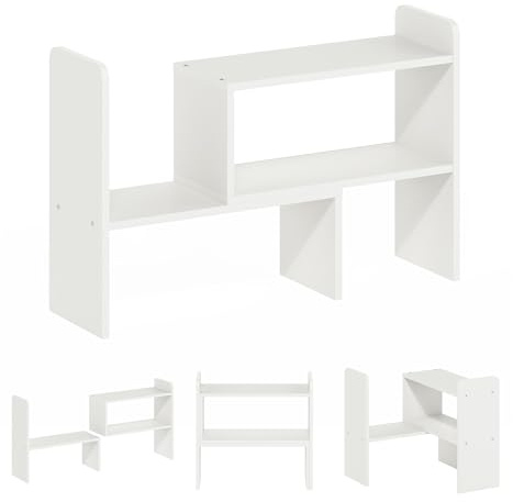 Furinno Classic Organizadores Y Accesorios De Escritorio Organización De Oficina Estantería para Libros Suministros Accesorios De Escritorio Blanco