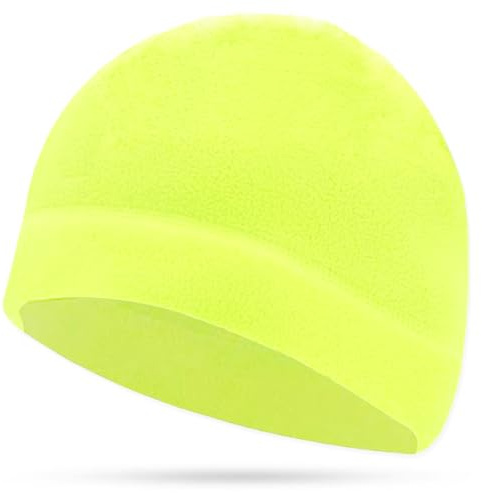 RALSPEC Hi Vis dam herr mössa hatt fluorescerande gul löparhatt termiska vintermössor UK Hi Viz fleece, gUL, M-L
