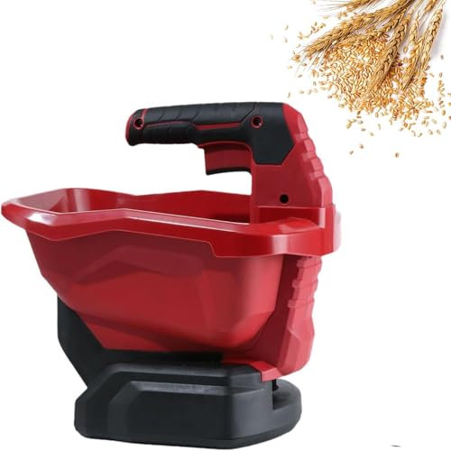 Good Homie Distribuidor de Semillas eléctrico, caudal Variable de 8 Marchas, 3,3 l, Ancho de dispersión Ajustable, esparcidor de alimentación de césped portátil con batería de 18 V, esparcidor de