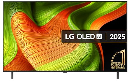 LG OLED55B56LA 55-Inch OLED 4K UHD Smart TV, B5 Series, (α8 AI Processor, Dolby Atmos, Freeview Play and Amazon Alexa, 120Hz) [Model 2025]