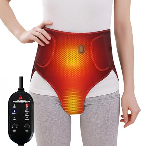 Fascia Riscaldante Dolori Mestruali, Fascia Lombare Riscaldante, 3 Livelli Di Massaggio Vibrante Riscaldamento, Cuscinetto Riscaldante Mestruale Migliorato, Allevia Efficacemente Dolori E Crampi Addom