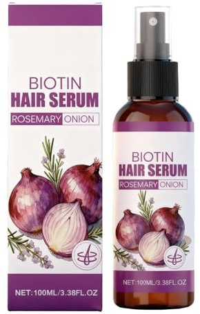 Sérum Capillaire à l'Oignon au Romarin Oil Capillaire à l'Oignon Rouge Sérum Soin Léger Non Gras Lotion Nourrissante Hydratante Soin du Cuir Chevelu Oil Essentielle Hydratation Intense (1pcs)