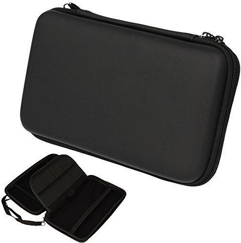 TECHGEAR Coque Nintendo 2DS XL, Étui Solide Housse de Protection/Pochette De Transport Compatible pour Nintendo 2DS XL + Jeux + Accessoires [Noir]