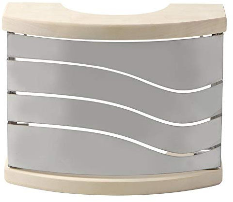 Huairdum Edelstahl Lampenschirm, Holz Sauna Licht Schatten Abdeckung Zubehör mit 9.4x7.5in Größe für Sauna Dampfbad