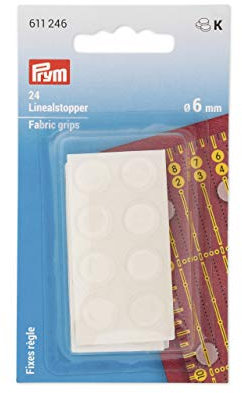 Prym 611.246 611246 Linealstopper Silikon Fabric Grips, transparent, Einheitsgröße