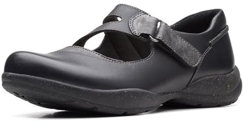 Clarks Women's Roseville Mary Jane Flat, Black Combi, 10