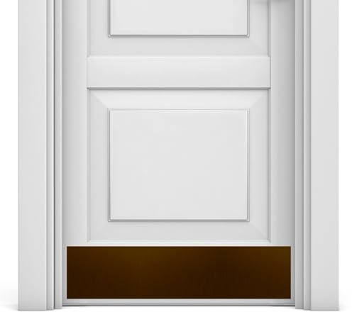 Deck the Door Decor | Door Kick Plate - Anodized Aluminum - Oil Rubbed Bronze Finish - Magnetic Mount - 8x34
