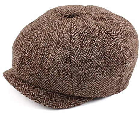 Pesaat Casquette Newsboy pour Tout-Petits, garçons, bébés, Enfants, Casquette de Pilote Vintage en Tweed Plat, Chapeau de Pageboy de 2 à 5 Ans, café, 6-24 Mois