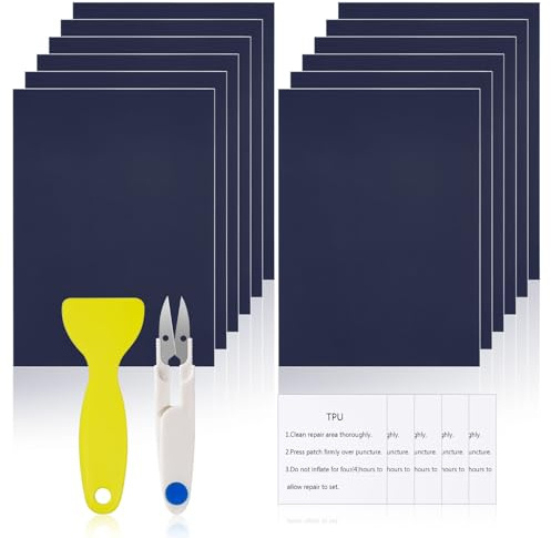 flintronic Nylon Tent Repair Tape, 17Pcs Tent Repair Tape Camping Repair Patches, Waterproof Self-Adhesive Tarpaulin Repair Kit for Camping Tents, Backpacks, Awnings and Inflatable Mattresses