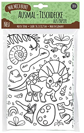 Mantel de papel para colorear, Motivo: Dinosaurios, Mantel para colorear Dino, Dibujos para colorear Dino, Colorear Dinosaurios, Decoración para fiestas de cumpleaños, Actividades infantiles