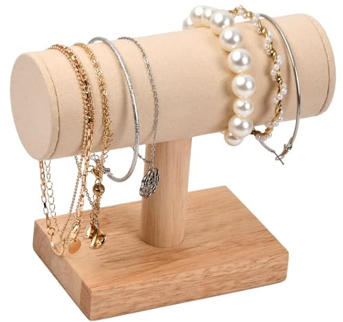 xianynow Schmuck-Organizer-Ständer aus Holz – Armband Ständer und Uhrenhalter für Aufbewahrung Schmuck, Uhren, Ketten, Armbänder, Haarreifen Halterung