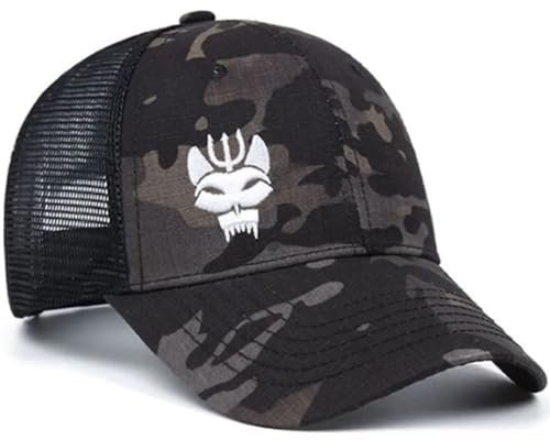 RALSPEC Schwarze Multicam-Camouflage US Navy Seal Team Six Baseballkappe Meshback/Snapback Tactical Seals Trident Airsoft-Mütze