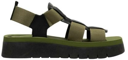 Fly London Damen SAMB245FLY Sandal, Black/Army Green/Army Green, 42 EU