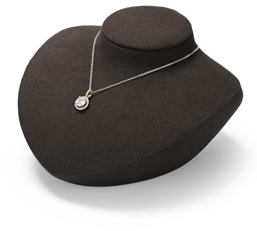 Oirlv Jewellery Bust Velvet Jewellery Display Bust Necklace Display Bust Necklace Storage Chest Jewellery Chest for Pendant Storage and Display