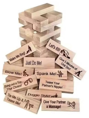 DAGESVGI Lust Tower Blocs de couple pour adultes, jeu de 48 pièces super coquines tour G, blocs empilables, tour de Saint-Valentin