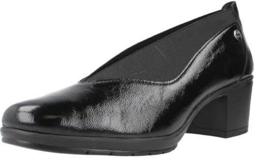 24 HRS - Zapatos Salón 24 HRS 26590 Tacón Bajo Charol Negro - Cuero para: Mujer Color: PALAK Negro Talla: 40