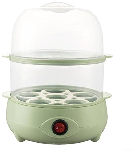 Mini cuiseur vapeur électrique avec arrêt automatique et anti-brûlure à sec, adapté pour la cuisson des œufs à la vapeur dans la cuisine à la maison (vert-2)