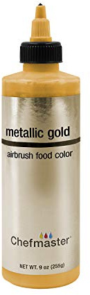 Chefmaster Airbrush Food Color, 9-Ounces, Metallic Gold
