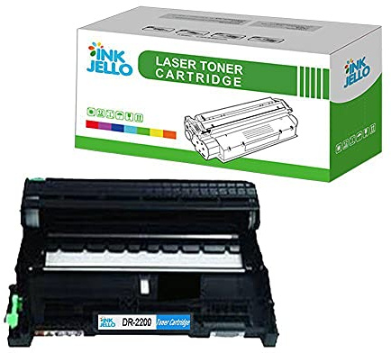 InkJello Drum Unit For Printer, Comaptible with Brother DCP-7055 DCP-7055W DCP-7060D DCP-7065DN DCP-7070DW Fax-2840 Fax-2940 HL-2130 HL-2132 HL-2135W HL-2240 HL-2240D HL-2250DN DR2200 (Single-Pack)