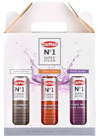 CarPlan No.1 Super Super System Super Detox, Clean Gloss Gift Pack, 600 ml