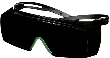 3M™ SecureFit™ 3700 Überbrille, schwarzes Gestell, Antikratz-Beschichtung + (K), graue Schweißscheibe mit Schutzstufe IR 5.0, SF3750ASP-BLK
