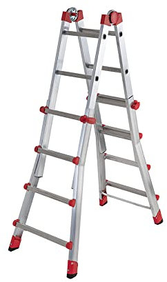 Echelle Pliable Multifonction télescopique 4x4 échelons 3,8m/4,7m Hailo ProfiStep Multi