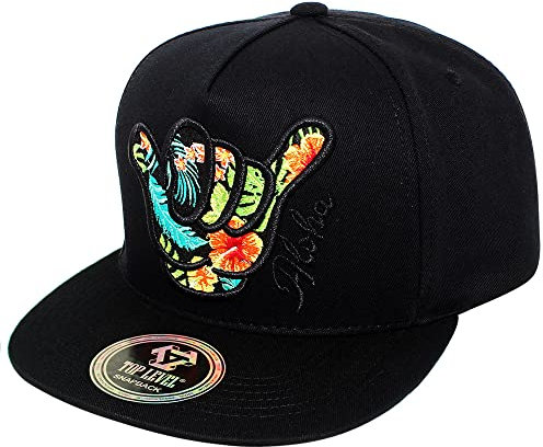 4350 DISTRICT Men's Adjustable Cotton Snapback Cap 7 (N21HAW59 Black)