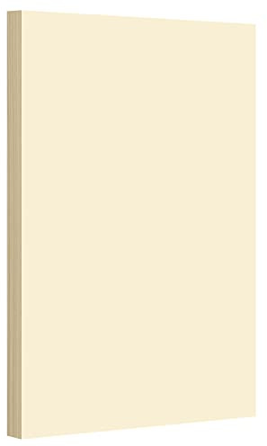 Cream Thick Cardstock Paper – Great for Brochures, Invitations, Stationary Printing | Heavy Weight Cover Card Stock (216gsm) | 8.5 x 14” (Legal Size) | 50 Sheets per Pack