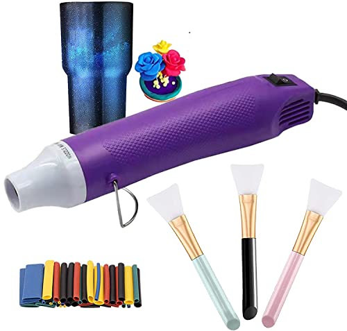 Deuvuo Décapeur Thermique - Chauffage Rapide Pistolet Air Chaud Pour Travaux Manuels DIY Résine Acrylique Craft, Emballage Rétractable, Gaufrage Artisanal, Séchage De La Peinture 300 W 220 V(Lila)