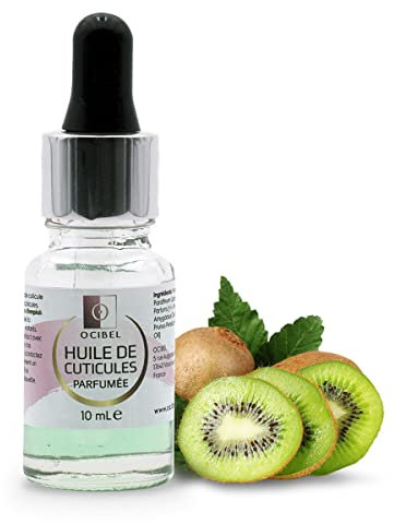 OCIBEL - Huile de cuticule parfumée avec pipette 'Kiwi' 10 ml pour Manucure, Faux Ongles et Nail Art