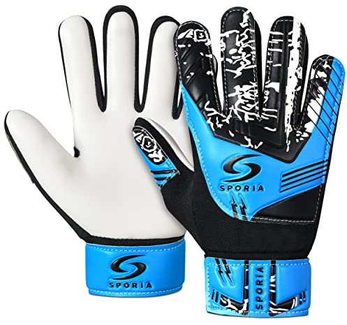 SPORIA Youth Goalie Gloves (Blue, 5)