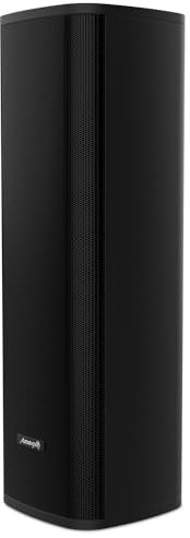 Audibax Tucson 100 Black - Enceintes Colonnes Passives pour l'Extérieur - Paire d'Enceintes Stéréo - Puissance 100W - Son Linéaire à Longue Portée - Protection Étanche IP65