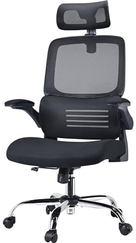ACMELIFE Bürostuhl Ergonomisch Testsieger, Schreibtischstuhl hoher Rückenlehne, Dynamische Lordosenstütze, 10cm dickeres Sitzkissen, Office Chair klappbaren armlehnen, höhenverstellbar