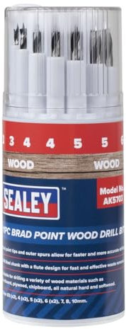 Sealey Brad Point Wood Drill Bit Set 11pc - AK5703