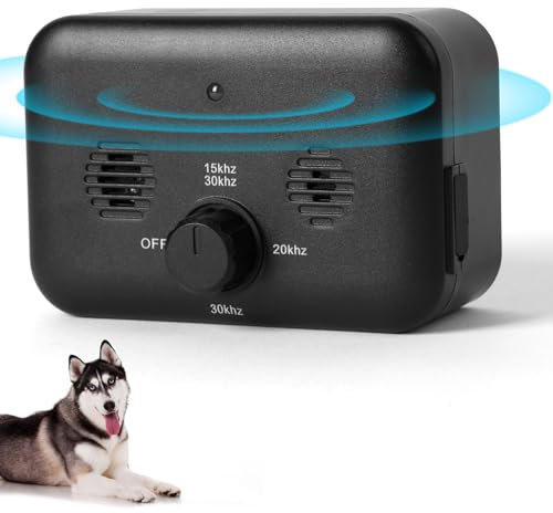 Adiwo Antibell für Hunde, 3 Frequenzstufen Sonic Anti Bell, Ultraschall-Anti-Bellgerät Hundebellen, Innen Draußen Anti Bell Gerät Hunde