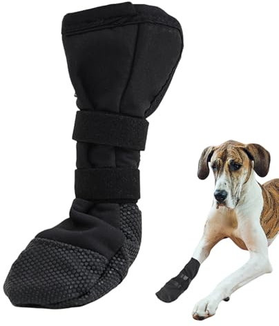Hundepfoten Verband - Einstellbare Pfotenverletzungsabdeckung, wasserdichte Hundepfote Wundschutz | Atmungsaktiv und rutschloser Sohle-Hundefüße, Hundestiefel und Pfotenschutz für alle Hunderassen