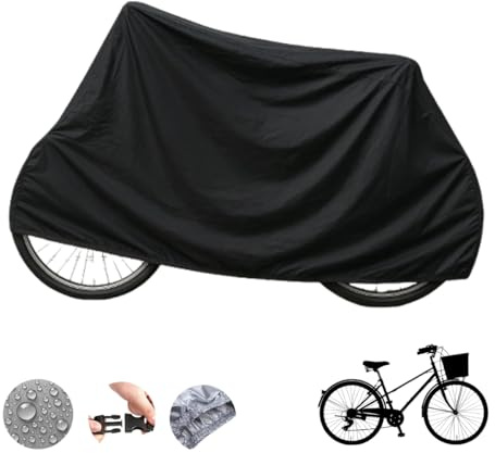 Housse de protection pour vélo - Imperméable - Coupe-vent - Protection solaire et anti-poussière - Noir