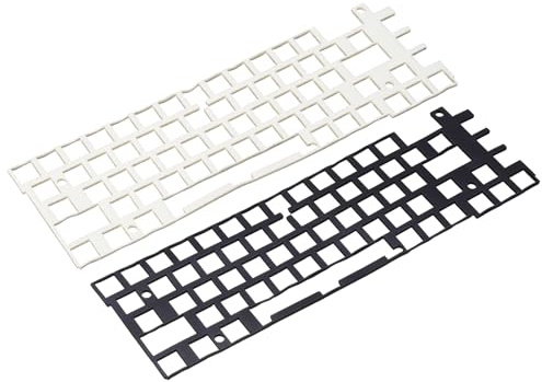 PATIKIL Espuma de teclado de 4 x 12 pulgadas, 2 piezas de 68 diseños de teclado de amortiguación de sonido, almohadilla de espuma, interruptores amortiguadores para teclados mecánicos, negro/blanco