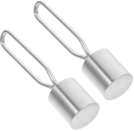 jojofuny Juego de 2 Pesas de Acero Inoxidable para Asador de Barbacoa, Contrapeso Resistente para Cocción Uniforme en Exteriores y Reuniones Familiares