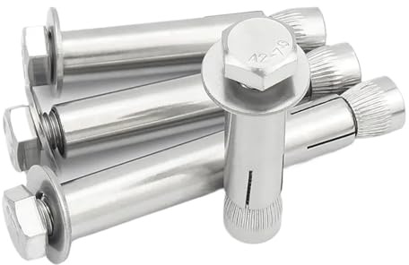Plugg 10 mm M6 M8 M10 M12 rostfritt stål expansion bult extern sexkantsmutter skruv ankare fästelement metall för betong (M6 x 50,10 st)